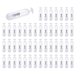 Claro 50 Piezas de señuelos de pesca con sonajero de PVC y acero inoxidable, cuentas de pesca con sonajero, columna, Claro, 21.5x5.5 mm