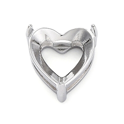 Сердце 304 настройки гвоздя из нержавеющей стали, цвет нержавеющей стали, сердце, пригодный для стразов 8x8 мм, 8.5x8.5x6 мм