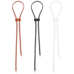 (52) Непрозрачная лаванда 3 шт 3 цвета pu кожаный шнурок для сумки-ведра, разноцветные, 980x7.5x4 мм, 1 шт / цвет