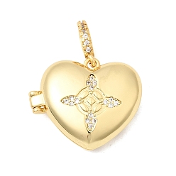 Cross Латунные подвески с микропаве из прозрачного кубического циркония, долговечный, стойки покрытие, без свинца и без кадмия, реальный 18 k позолоченный, крестик, 19.3x23x8 мм, отверстие : 4x3 мм