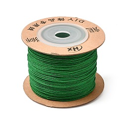 Lime Green Nylon Chinese Knotting Cord, Braided Thread for Jewelry Making Macrame Craft, Lime Green, 0.6mm, about 109.36 yards(100m)/roll