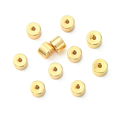 Real 18K Gold Plated SHEGRACE Brass Beads, Cadmium Free & Nickel Free & Lead Free, Column, Real 18K Gold Plated, 4x3mm, Hole: 0.9mm