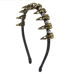 Античная Бронза Сплав волос, корона для волос, для женщин девушек, античная бронза, 150x120x30 мм