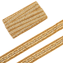 Темно-Золотистый 10 лента из полиэстера в ярдах, с пластиковыми блестка бисером, темные золотарник, 3/4 дюйм (19 мм)