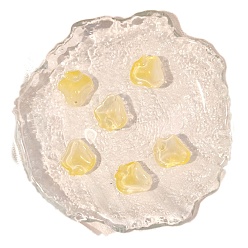 Шампанско-Желтый Прозрачные подвески-лэмпворк ручной работы, Petaline, шампанское желтый, 15 мм