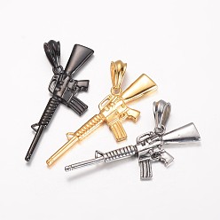 (52) Непрозрачная лаванда 304 из нержавеющей стали большие кулоны, долго пушка, разноцветные, 22x72x5.5 мм, отверстие : 12x8 мм