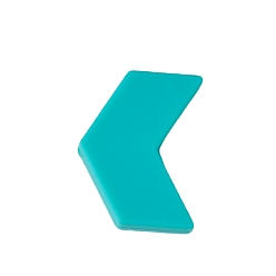 Средний Бирюзовый Бусины из пищевого силикона со стрелками, средне бирюзовый, 20x10 мм