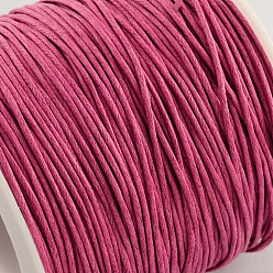 Camellia Waxed Cotton Thread Cords, Camellia, 1mm, about 100yards/roll(300 feet/roll)