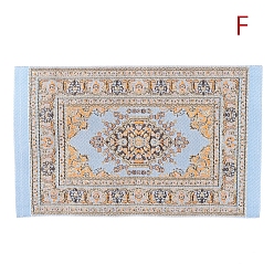 Светло-Голубой 1:12 украшение пола мини-кукольного домика, Турецкий ковер, тканый ковер, миниатюрная сцена, Небесно-голубой, 160x100 мм