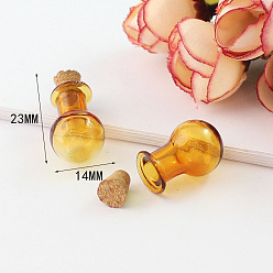 Furniture & Appliances Miniature Glass Bottles, with Cork Stoppers, Empty Wishing Bottles, for Dollhouse Accessories, Jewelry Making, Light Bulb Pattern, 23x14mm