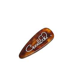 Седло Коричневый Заколки для волос из ацетата целлюлозы, аксессуары для волос для женщин и девочек, слеза, седло коричневый, 57 мм