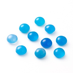 Natural Agate Natural Blue Agate Cabochons, Dyed, Mushroom, 10x7mm