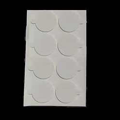 Белый Плоский круглый фитиль свечи eva двухсторонний клей, для изготовления свечей своими руками, белые, 2x0.1 см, 10шт / лист