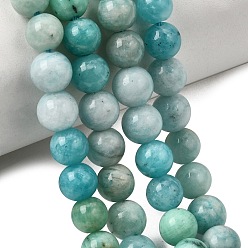 Amazonite Gradient Natural Amazonite Beads Strands, Smooth Round, 6~6.5mm, Hole: 1mm, about 64pcs/strand, 14.96''(38~38.3cm)