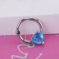 Нержавеющая Сталь Цвет 316l Кольца для носа из нержавеющей стали, цвет нержавеющей стали, 8 мм, штифты : 1.2 мм