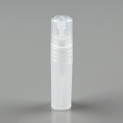 Clear 3ml PP Plastic Perfume Spray Bottles, Refillable Liquid Containers, with Screw Lid, Clear, 72x16mm, Capacity: 3ml(0.1 fl. oz)