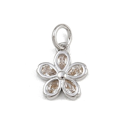 Прозрачный Латунные микро проложить кубического циркония подвески, с целью перехода в кольце, , стойки покрытие, долговечный, без свинца и без кадмия, платина, прозрачные, 11x10x2 мм, отверстие : 3 мм