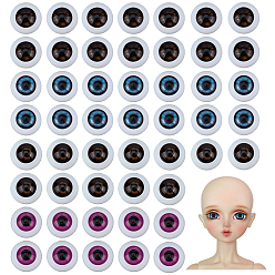 (52) Непрозрачная лаванда 4 цветные звездочки акриловые глаза для поделок, аксессуары для изготовления кукол, полукруглый, разноцветные, 10x5.5 мм, внутренний диаметр: 4~8 мм, 20 шт / цвет