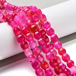 Светло-Вишневый Природный агат бисер нитей, окрашенная и подогревом, в форме инжира, светло-вишневый, 9x8x8 мм, отверстие : 1.2 мм, около 38 шт / нитка, 13.66~13.98'' (34.7~35.5 см)