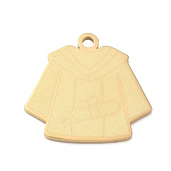 Golden 304 Stainless Steel Pendants, Academic Dress Charms, Polishing, Ion Plating(IP), Golden, 20x22x1.5mm, Hole: 1.9mm
