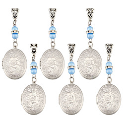 Нержавеющая Сталь Цвет 316 хирургические подвески-медальоны из нержавеющей стали, со стеклом и полиэстеровой лентой, цвет нержавеющей стали, 70 мм