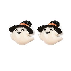 Ghost Кабошоны из непрозрачной смолы на тему Хэллоуина, призрак, 13x14x6.5 мм