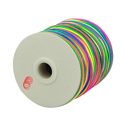 Colorful Nylon Thread, Rattail Satin Cord, Colorful, 1.5mm, about 109.36 yards(100m)/roll