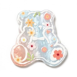 Медведь Печатные подвески из непрозрачного акрила, медведь, 39x37.5x2.5 мм, отверстие : 1.5 мм