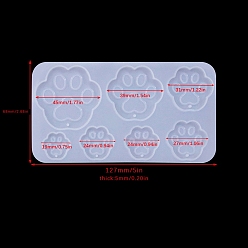 White DIY Food Grade Silicone Pendant Molds, Resin Casting Molds, Clay Craft Mold Tools, Rectangle, White, 127x68x5mm