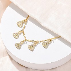 Настоящее золото 18K Подвеска в виде мешочка для денег из латуни с микропаве из прозрачных кубических цирконий., без кадмия и без свинца, долговечный, стойки покрытие, реальный 18 k позолоченный, 15.79 дюйм (40.1 см)