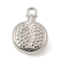 Pomegranate 316 хирургические брелоки из нержавеющей стали, фрукты чары, цвет нержавеющей стали, гранат, 13.5x10x6.3 мм, отверстие : 1.5 мм