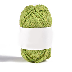Желто-Зеленый Шерстяная пряжа, для ткачества, вязание крючком, желто-зеленый, 5 мм, около 54.68 ярдов (50 м) / моток