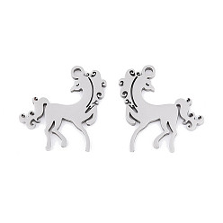 Нержавеющая Сталь Цвет 201 подвески из нержавеющей стали, лошади прелести, лазерная резка, цвет нержавеющей стали, 17.5x16.5x1 мм, отверстие : 1.4 мм