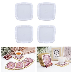 Квадрат Силиконовые формы diy, формы для литья смолы, для уф-смолы, изготовление изделий из эпоксидной смолы, квадратный узор, 147x149x9 мм, 4 шт / комплект