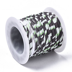 Бледно-Зеленый Плоский полиэстер эластичный шнур, швейные принадлежности для одежды, бледно-зеленый, 5 мм, около 3.28 ярдов (3 м) / рулон