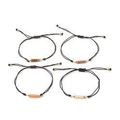 (52) Непрозрачная лаванда Регулируемые браслеты из бисера из натурального нефрита для женщин, с латунной фурнитурой , разноцветные, 3-3/8 дюйм (8.6 см), 2 мм