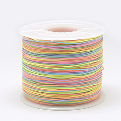 Разноцветный Полиэфирные шнуры, красочный, 0.5~0.6 мм, около 131.23~142.16 ярдов (120~130 м) / рулон