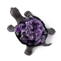 Аметист Природный аметист украшения дисплей, украшение из камня энергии Рейки, черепаха, 115x85 мм