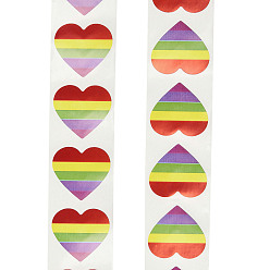 Разноцветный Тематика дня святого валентина бумажные наклейки с изображением сердца, для изготовления карт, скрапбукинга, дневник, планировщик, чашка, оболочка мобильного телефона, записные книжки, красочный, 25x23 мм