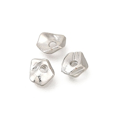 Платина Рейки из литого сплава, долговечный, без свинца и без кадмия, самородки, платина, 6x5x2 мм, отверстие : 1.2 мм