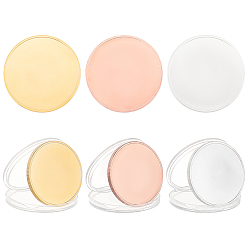 (52) Непрозрачная лаванда 6шт 3 цвета пустые литые диски, с пластиковой коробке, плоско-круглые, для самодельных сувенирных медалей, памятная монета, разноцветные, 40x3 мм, 2 шт / цвет