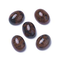 Красный Обсидиан Натуральные кабошоны обсидиана из красного дерева, овальные, 9x7x3.5~4 мм