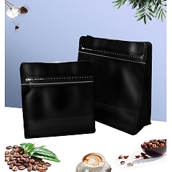 Черный Прямоугольная сумка из композитного материала с застежкой-молнией и майларом, Стойкий к запаху повторно закрывающийся для упаковки мешочка для вечеринок, пищевой блеск для губ, ювелирные изделия для хранения, чёрные, 14.5x13.5x8 см