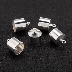 Посеребрённый Латуни мозг заканчивается, долговечный, 925 серебро покрытием, 13x10 мм, отверстие : 1.6 мм, внутренний диаметр: 9 мм