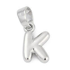 Letter K Латунь прелести, буквы, без кадмия и без свинца, долговечный, стойки покрытие, Письмо K, 10x6.5x2.5 мм, отверстие : 3x5 мм