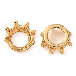 Настоящее золото 18K Корона латунь бисер, без кадмия, без никеля и без свинца, реальный 18 k позолоченный, 8x3 мм, отверстие : 3 мм