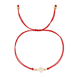 Белый Синтетические браслеты бирюзовый ссылка, плетеные браслеты из волоконного шнура для мужчин и женщин, крестик, белые, внутренний диаметр: 11 дюйм (28 см)