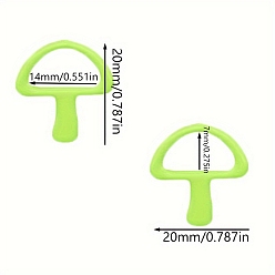 Зеленый Окрашенный распылением железный грибовидный маркер-зажим, зелёные, 2x2 см