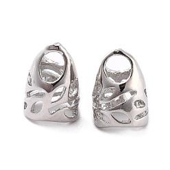 Платина Латунная бусина, без кадмия, без никеля и без свинца, конус, платина, 12x8 мм, отверстие : 3x4 мм, внутренний диаметр: 6 мм