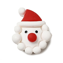 Santa Claus Кабошоны из непрозрачной смолы с рождественской тематикой, Дед Мороз, 24.5x20x8 мм